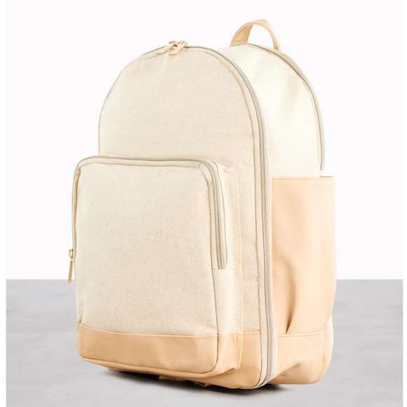 BEIS Bags Beis The Backpack In Beige Poshmark